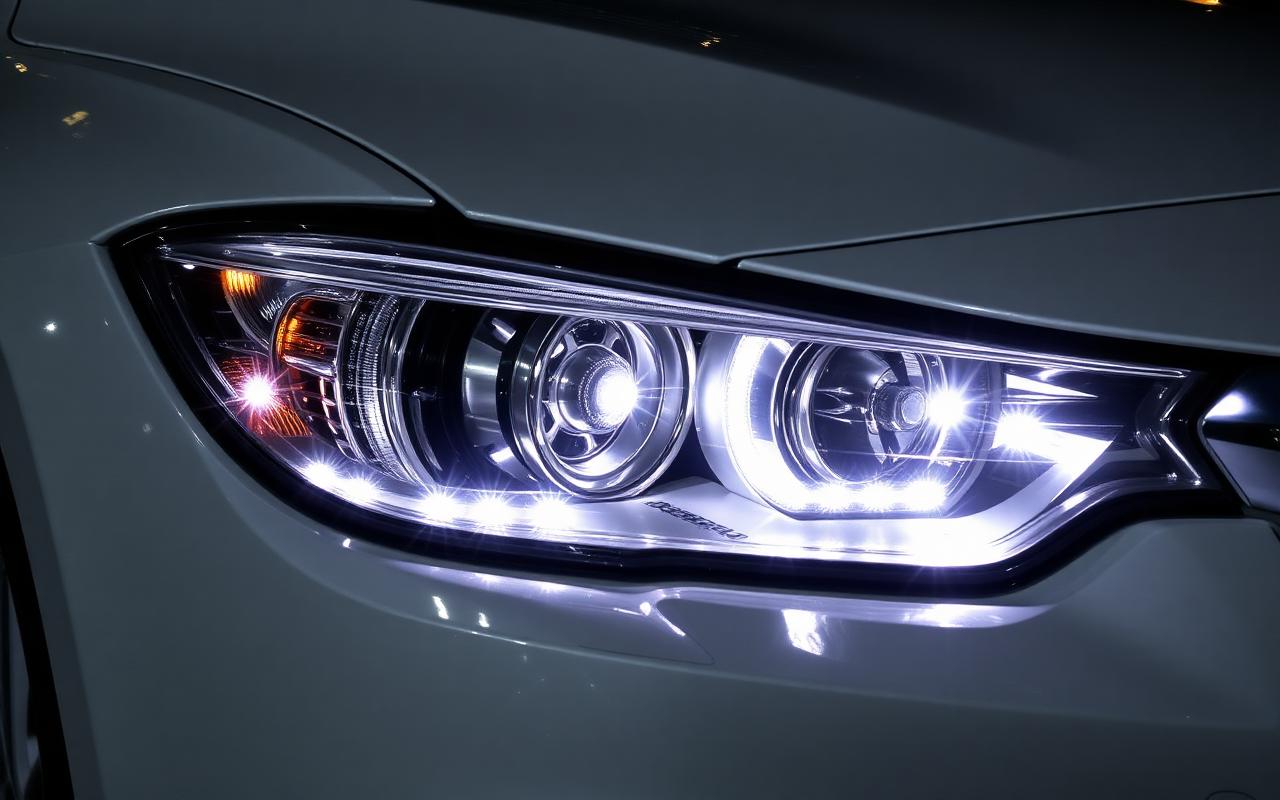Restored crystal-clear car headlight after polishing in UAE