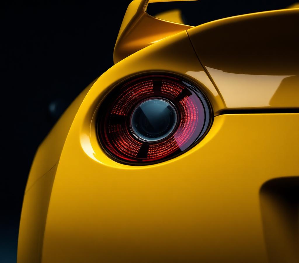 Yellow sports car after professional detailing and polishing at ALWAFI Auto Care UAE